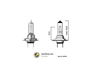 נורה H7 ‏12V ‏PLUS 100% ‏ULTRA כחול