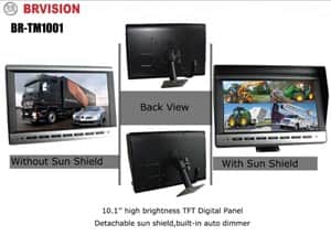 מסך DVR הקלטה מפוצל "7 ,מותאם לחיבור וצפייה ב 4 מצלמות אינפרה בזמן אמת או שיחזור היסטורית צפייה