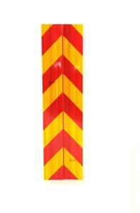 זוג פסים זוהרים צהוב\אדום לרכב מסחרי תקני