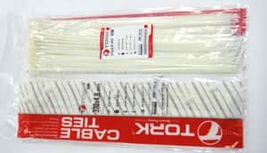 חבק פלסטי מחוזק לבן 370X4.8ממ {100PCS}