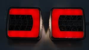 פנס אחורי אוניברסלי מרובע GLO-TRAC LED ימין/שמאל 12-24V