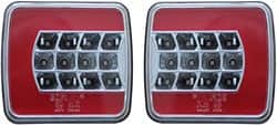פנס אחורי אוניברסלי מרובע GLO-TRAC LED ימין/שמאל 12-24V