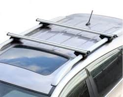 גגון אלומיניום אוניברסלי לרכב עם מוטות אורך לא צמודי גג 120ס"מ כולל נעילת אבטחה