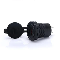 מטען מהיר USB\TYPE C לטעינת סמארטפון עגול הברגה 12-24V