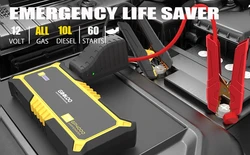 מיני בוסטר מהפכני 26800mAh 12V לרכבי דיזל ובנזין Gooloo GP4000PRO