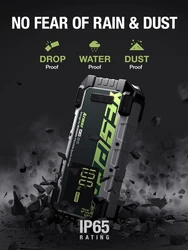 מיני בוסטר מהפכני Yesper Armor 20000mAh 12V דיגיטלי מוגן IP65 לרכבי בנזין ודיזל גדולים