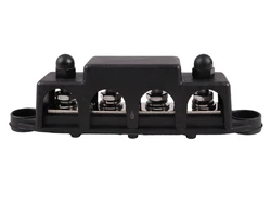 פס צבירה נחושת 12-48V 250A כולל 4 חיבורי M8 ו 6 חיבורי M4