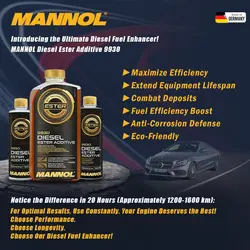 תוסף מרוכז למערכת הסולר במנועי דיזל MANNOL 9930 {1ליטר}