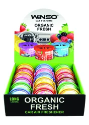 פחית ריח אורגנית לרכב במגוון ניחוחות מפנקים – עם כיסוי ייחודי לוויסות מדויק של עוצמת הריח