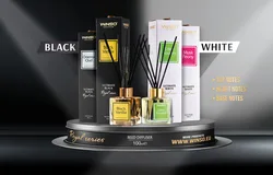 בקבוק דיפיוזר עם מקלות ריד יוקרתי המיוצר על בסיס תמציות בישום צרפתיים אלגנטיים לבית ולמשרד 100מ"ל