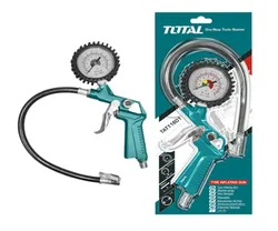 אקדח אוויר איכותי ומקצועי למילוי לחץ אוויר לצמיגים עם שעון 8.5 בר TOTAL